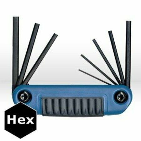 EKLIND Fold Up Hex Key Set, Ergo-Fold Key Set 8pc. 2mm-8mm Hex Keys 25181